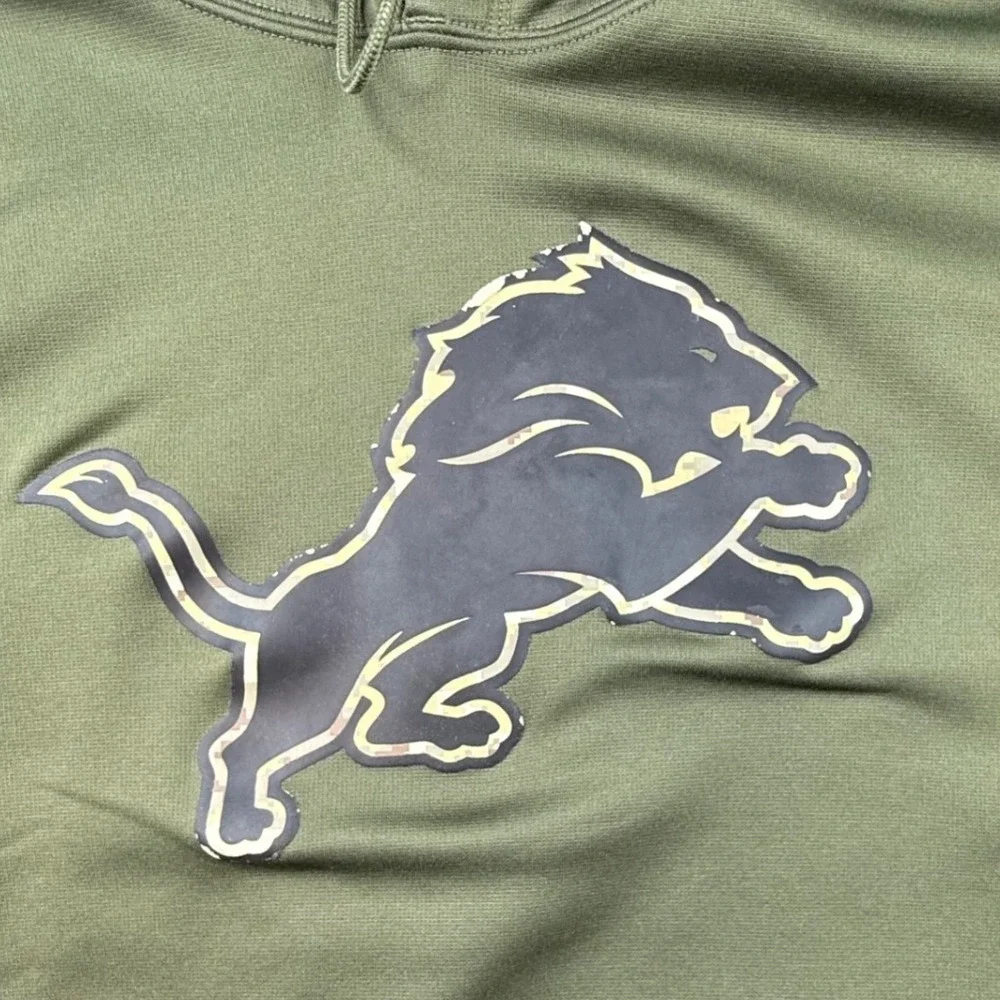 Nike NFL Detroit Lions Salute to Service limited RARE Hoodie‎ Green Men's large